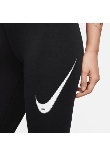 Sportswear Swoosh Kadın Siyah Tayt DM6207 010 fırsatları