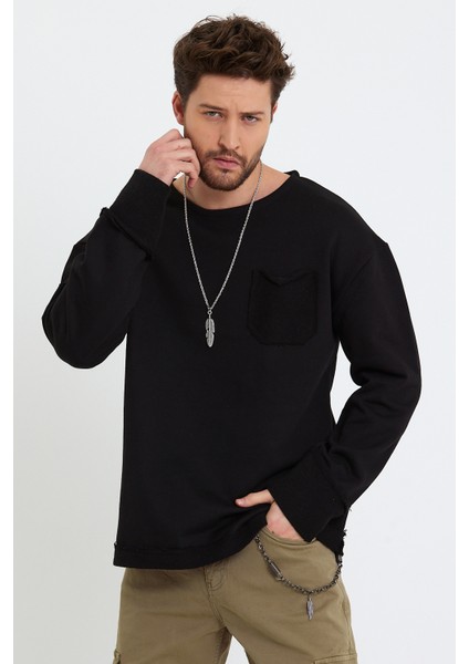 3 Iplik Oversize Püskül Manşet Bohem Sweat