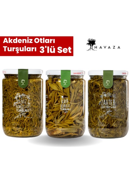 Akdeniz Otları Turşuları Deniz Börülcesi,kaya Koruğu,yağlı Zahter 720 G(Ev Yapımı,ekonomik)