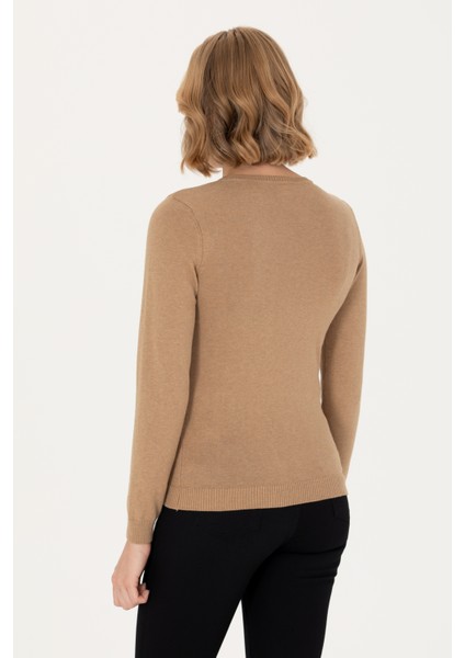 Kadın Camel Melanj Triko Kazak 50276570-VR122 indirimleri