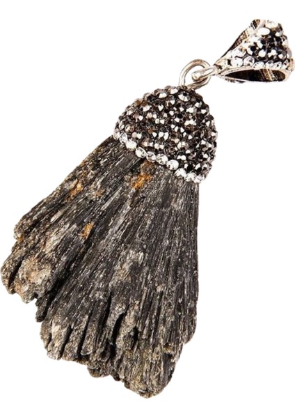 Kyanit Taşı Kolye Aaa Kalite Zirkon Işlemeli Doğal Taş