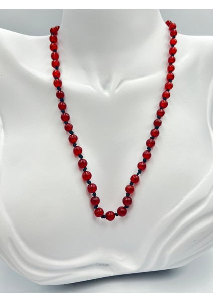 Doğal Taş Akik Taşı Kolye Aaa Kalite 6mm