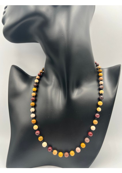 Doğal Taş Mokait Jasper Taşı Kolye Aaa Kalite 6mm