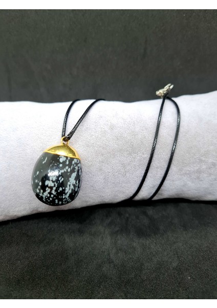 Obsidyen Taşı Doğal Taş Kolye