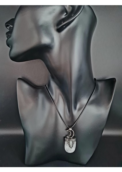 Kristal Kuvars Doğal Taş Kolye Tasarım Aaa Kalite Sürpriz Hediyeli