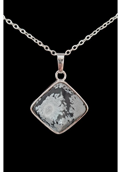 Obsidyen Doğal Taş Kolye Piramit Özel Kesim Aaa Kalite