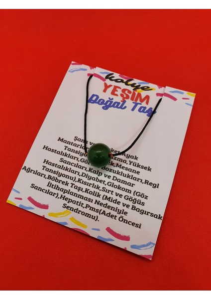 Yeşim Taşı Kolye Ayarlanabilir Orijinal Doğal Taş Çok Fonksiyonlu Kolye
