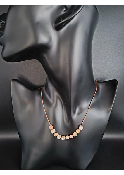 Küp Akik Doğal Taş Kolye Aaa Kalite