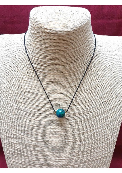 Krizokol Taşı Kolye Ayarlanabilir Orijinal Doğal Taş Çok Fonksiyonlu Kolye 12 mm