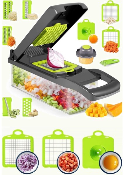 Rendeleme 13 Parça Hazneli Sebze Doğrayıcı Dilimleyici Kesici Çok Fonksiyonlu Rende Seti fiyatları