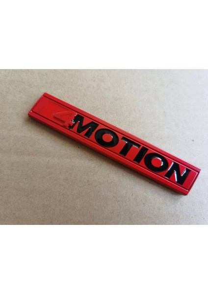 4 Motion Bagaj Yazısı Kırmızı Siyah 1. Kalite Şık Tasarım Arma 4 Motion Logo Metal Car Akseusar