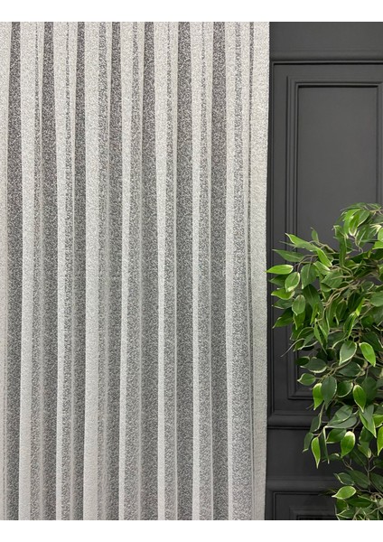 Taç Kum Desen Kullanıma Hazır 1/2 Seyrek Pile Tül Perde Tek Kanat - Ekru 100 x 240 cm modelleri
