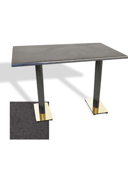Karanfil Gold Werzalit Masa (70X120) - Grey Marble