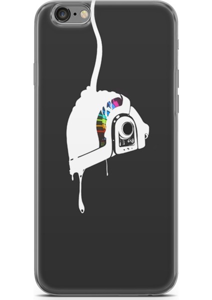 Apple iPhone 6 6s Kılıf Uv Baskılı Abxbi 4 Tasarım Renkli Kask
