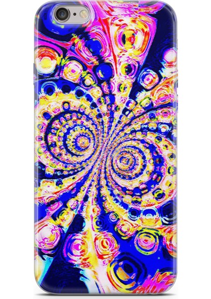 Apple iPhone 6 6s Plus Kılıf Uv Baskılı Abxbi 1 Desenli Renkli Hipnoz