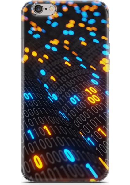Apple iPhone 6 6s Plus Kılıf Uv Baskılı Abxbi 5 Tasarım Binary Kod