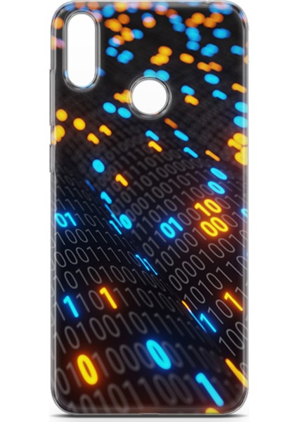 Honor 8c Kılıf Uv Baskılı Abxbi 5 Koruyucu Kılıf Binary Kod