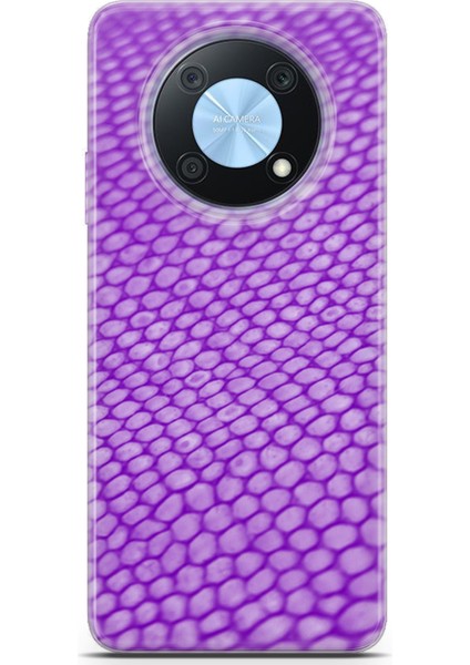 Huawei Nova Y90 Kılıf Uv Baskılı Abxbi 10 Koruyucu Kılıf Mor Petek