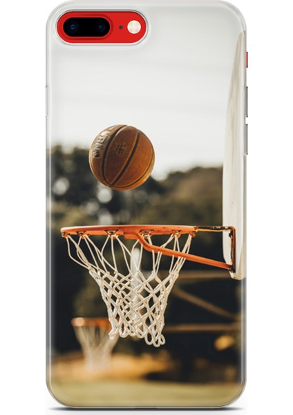 Apple iPhone 8 Plus Kılıf Uv Baskılı Abxbi 9 Kapak Basket Top