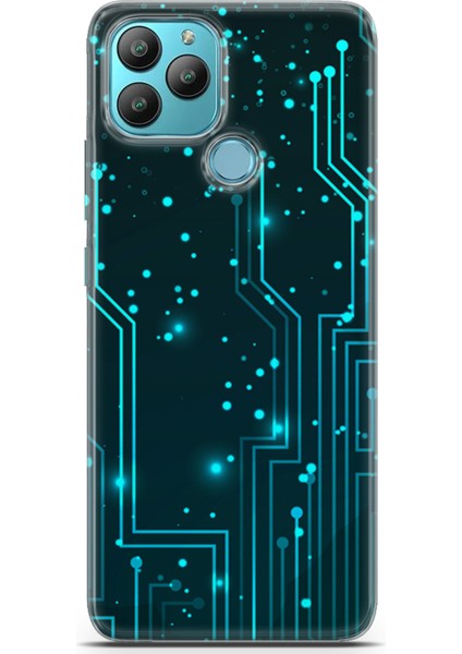 General Mobile Gm 22 Plus Kılıf Uv Baskılı Abxbi 7 Tasarım Devreler Tron