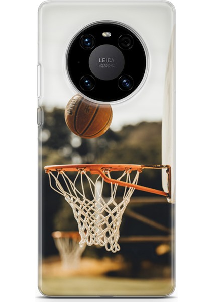 Huawei Mate 40 Pro Kılıf Uv Baskılı Abxbi 9 Desenli Basket Top