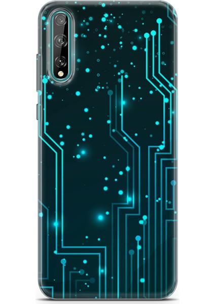 Huawei P Smart S 2020 Kılıf Uv Baskılı Abxbi 7 Baskılı Devreler Tron