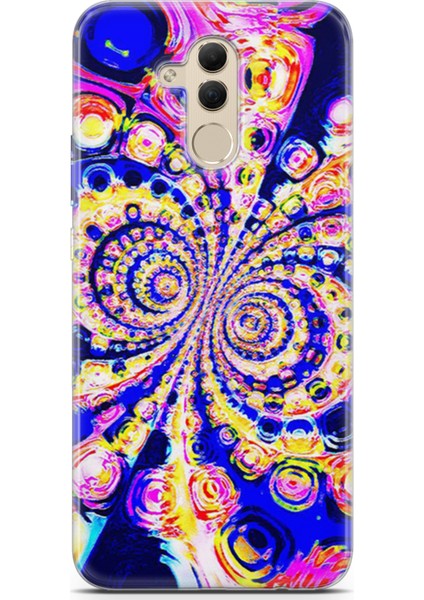 Huawei Mate 20 Lite Kılıf Uv Baskılı Abxbi 1 Darbe Emici Renkli Hipnoz
