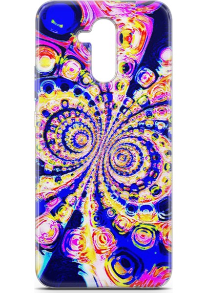 Huawei Mate 20 Lite Kılıf Uv Baskılı Abxbi 1 Darbe Emici Renkli Hipnoz