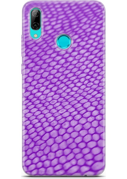 Huawei Y9 2019 Kılıf Uv Baskılı Abxbi 10 Desenli Mor Petek