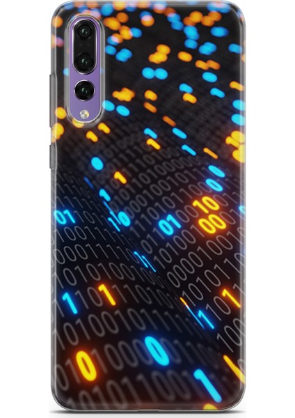 Huawei P20 Pro Kılıf Uv Baskılı Abxbi 5 Telefon Kabı Binary Kod