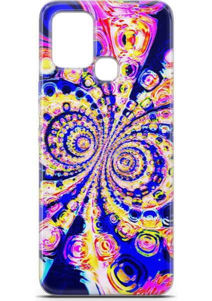 Infinix Hot 10T Kılıf Uv Baskılı Abxbi 1 Kapak Renkli Hipnoz