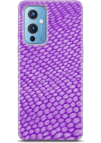 Oneplus 9 Kılıf Uv Baskılı Abxbi 10 Arka Kapak Mor Petek