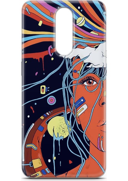 Oppo RX17 Pro Kılıf Uv Baskılı Abxbi 3 Baskılı Soyut Yüz