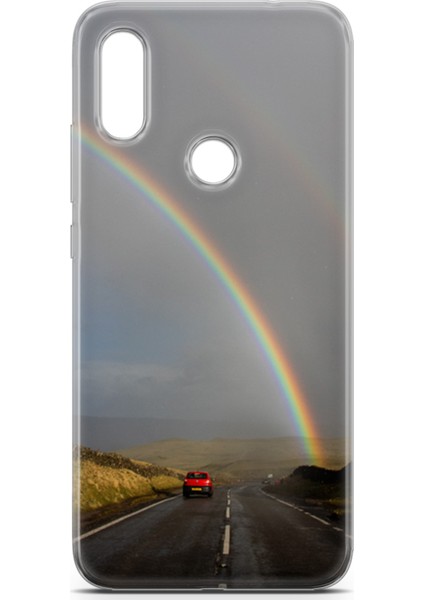 Xiaomi Redmi 7 Kılıf Uv Baskılı Abxbi 6 Koruyucu Kılıf Gökkuşağı