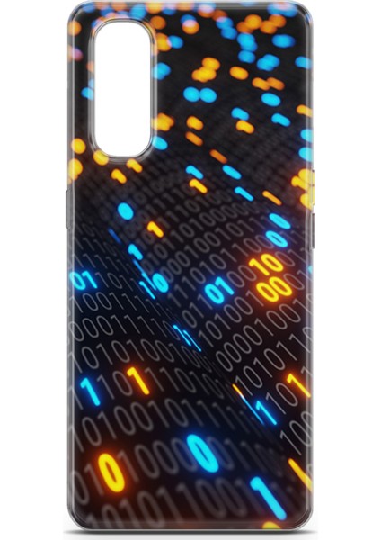 Oppo Find X2 Kılıf Uv Baskılı Abxbi 5 Kapak Binary Kod