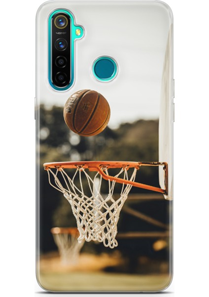 Realme 5 Pro Kılıf Uv Baskılı Abxbi 9 Koruma Kılıfı Basket Top