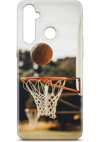 Realme 5 Pro Kılıf Uv Baskılı Abxbi 9 Koruma Kılıfı Basket Top