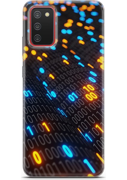 Samsung Galaxy A02S Kılıf Uv Baskılı Abxbi 5 Silikon Binary Kod