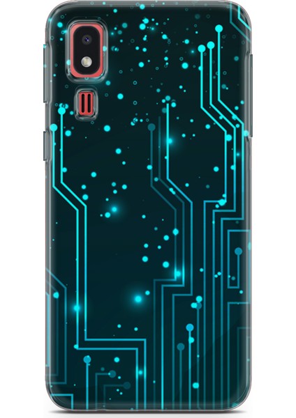 Samsung Galaxy A2 Core Kılıf Uv Baskılı Abxbi 7 Tasarım Devreler Tron