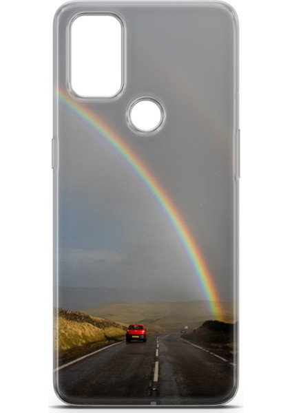 Oneplus Nord N10 5g Kılıf Uv Baskılı Abxbi 6 Arka Kapak Gökkuşağı