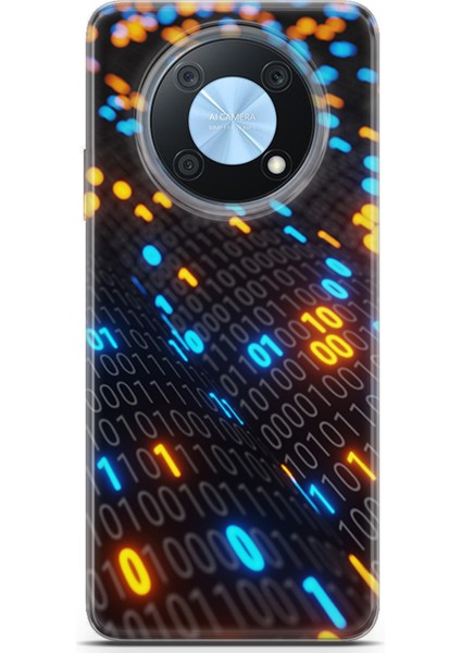 Huawei Nova Y90 Kılıf Uv Baskılı Abxbi 5 Kapak Binary Kod