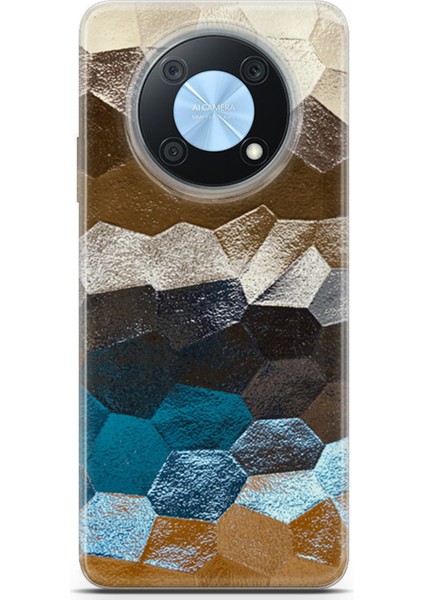 Huawei Nova Y90 Kılıf Uv Baskılı Abxbi 8 Tasarım Petek Renkler
