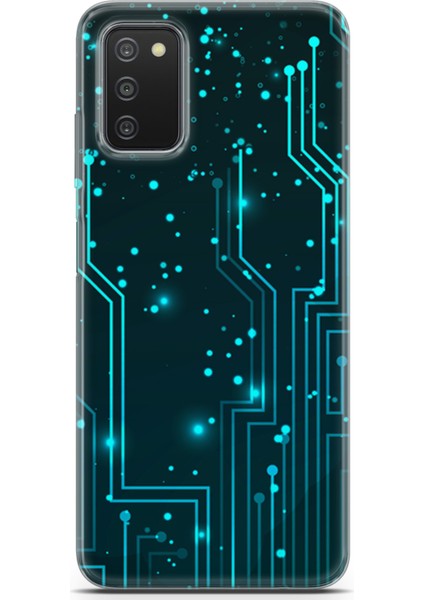 Samsung Galaxy A03S Kılıf Uv Baskılı Abxbi 7 Arka Kapak Devreler Tron