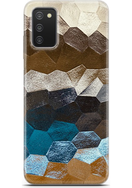 Samsung Galaxy A03S Kılıf Uv Baskılı Abxbi 8 Koruyucu Kılıf Petek Renkler