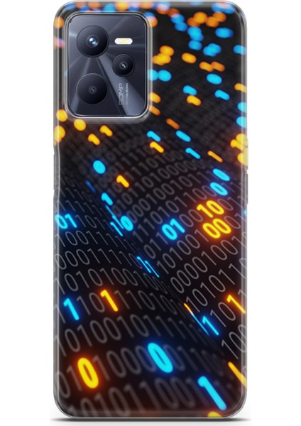 Realme C35 Kılıf Uv Baskılı Abxbi 5 Baskılı Binary Kod