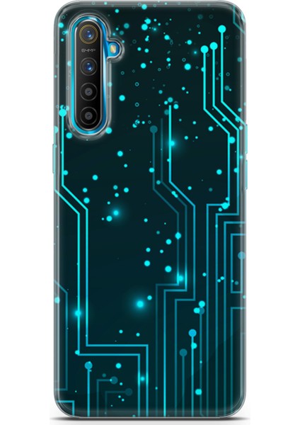 Realme Xt Kılıf Uv Baskılı Abxbi 7 Koruma Kılıfı Devreler Tron