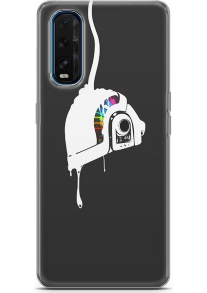 Oppo Find X2 Kılıf Uv Baskılı Abxbi 4 Koruma Kılıfı Renkli Kask