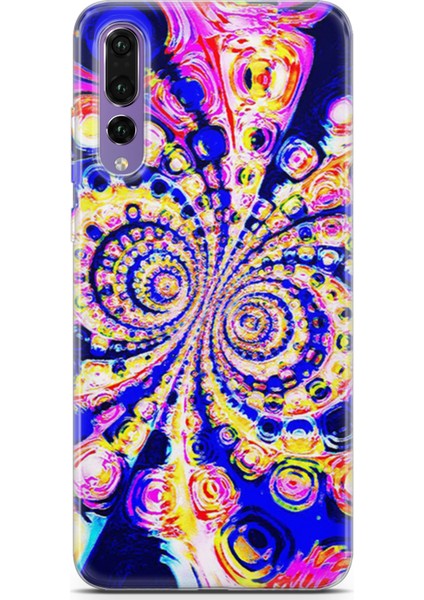 Huawei P20 Pro Kılıf Uv Baskılı Abxbi 1 Koruyucu Kılıf Renkli Hipnoz