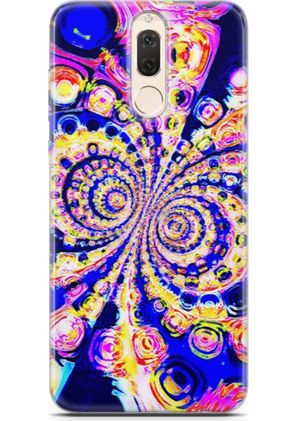 Huawei Mate 10 Lite Kılıf Uv Baskılı Abxbi 1 Kapak Renkli Hipnoz