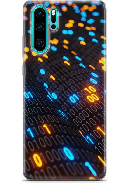 Huawei P30 Pro Kılıf Uv Baskılı Abxbi 5 Telefon Kabı Binary Kod